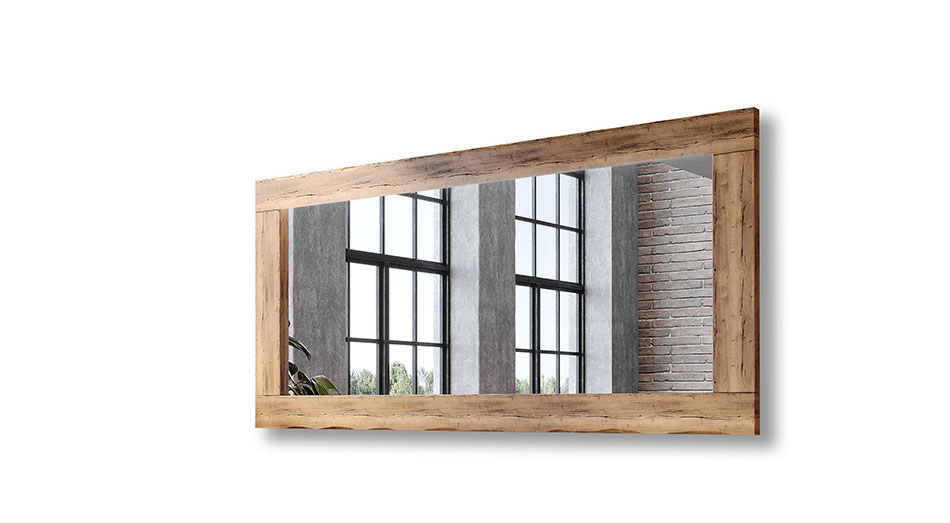 Solid oak-framed mirror