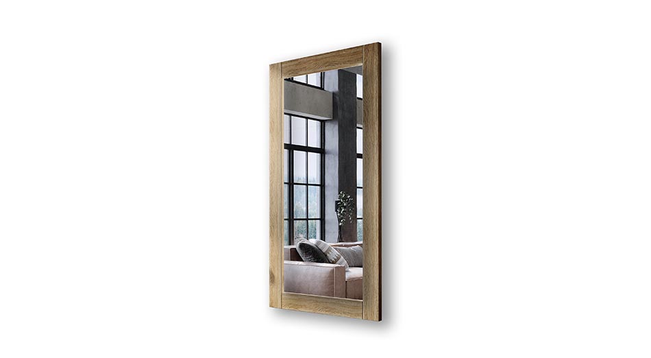 Solid oak-framed mirror