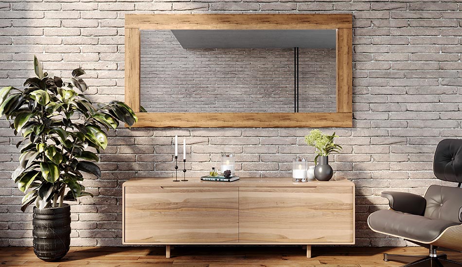 Customised framed mirror