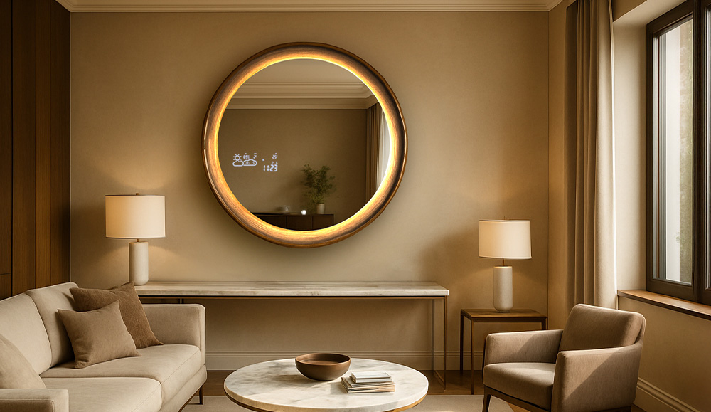 Customised framed mirror