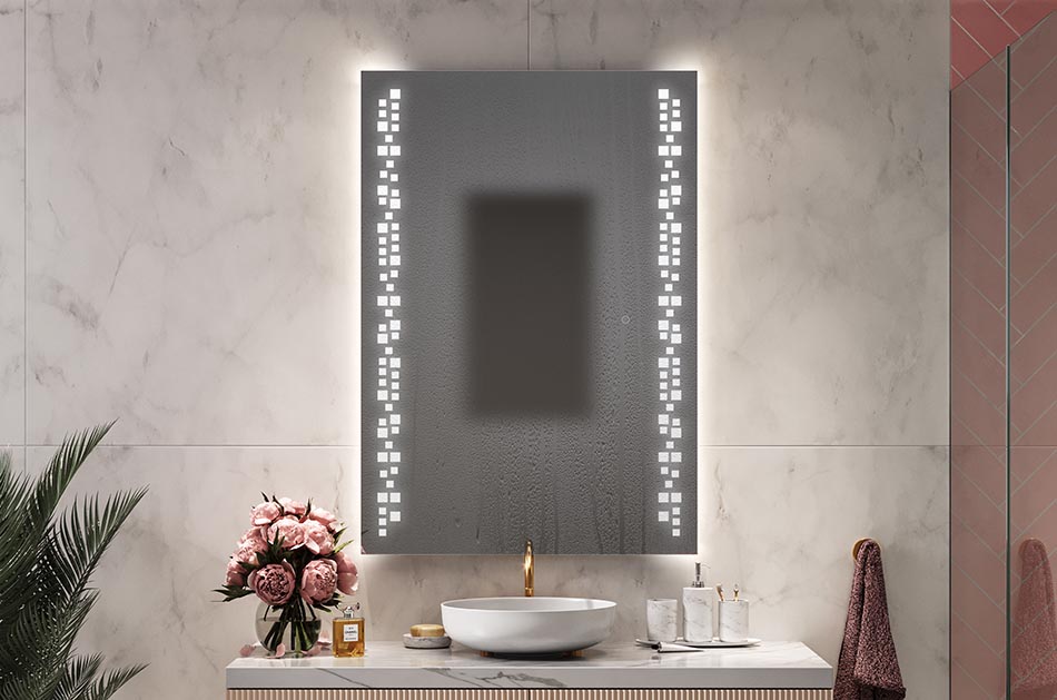Bathroom mirrors tend to fog excessively, especially in small bathrooms. To get rid of steam quickly and effectively, simply turn on the heating mat. The heating mat prevents the mirror from steaming. The area of operation of the device depends on the configuration of the mirror (size and selected accessories such as a station / cosmetic mirror). The minimum size of evaporation is 7,9