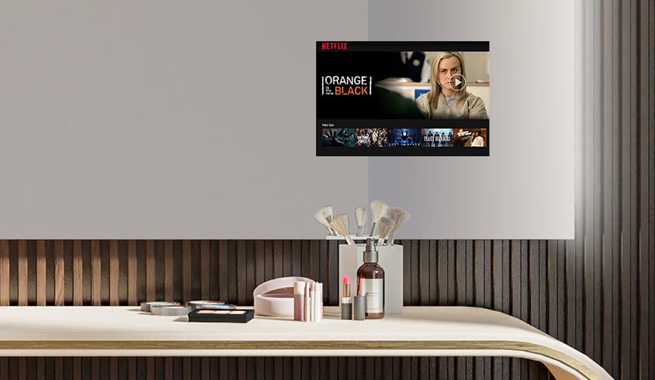 Premium LED mirror with clean rectangular shape – illuminated mirror | ARTFORMA