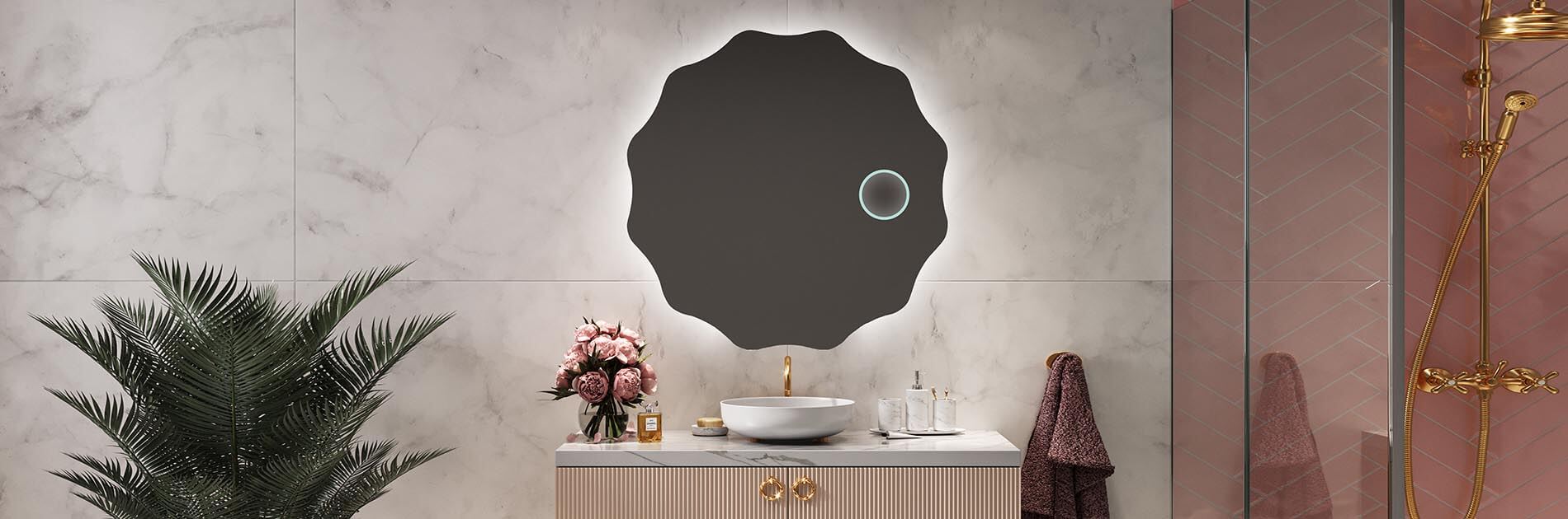 The magnification of the mirror