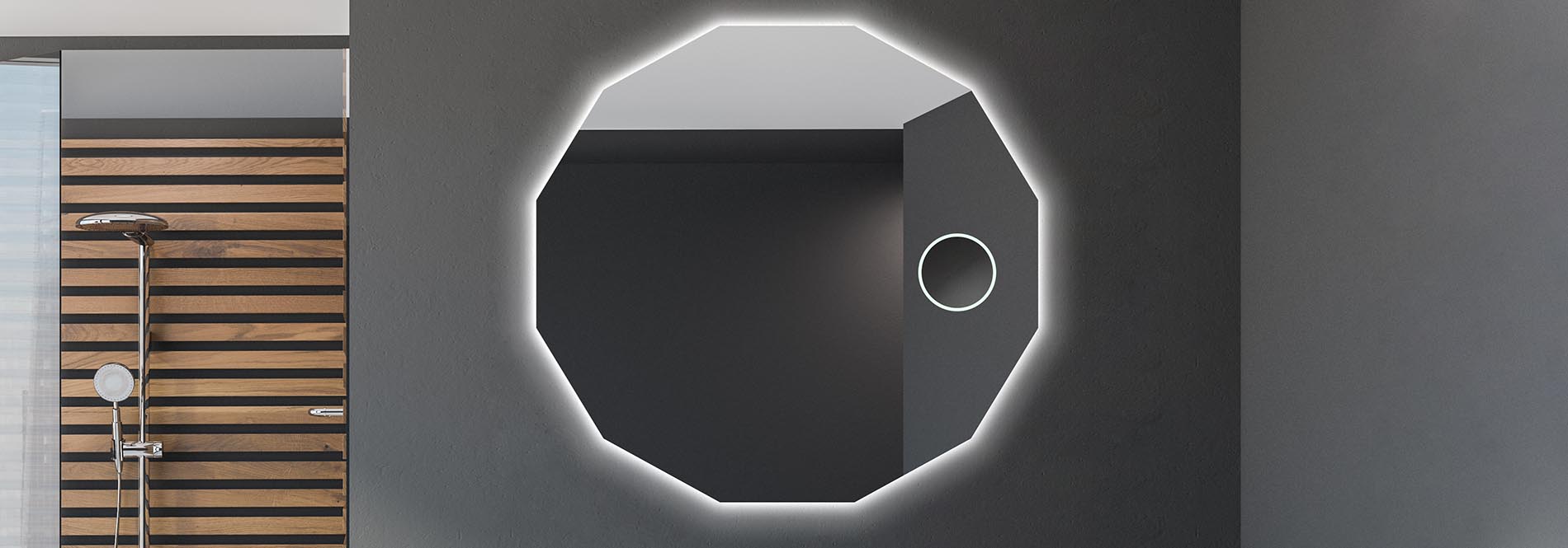 The magnification of the mirror