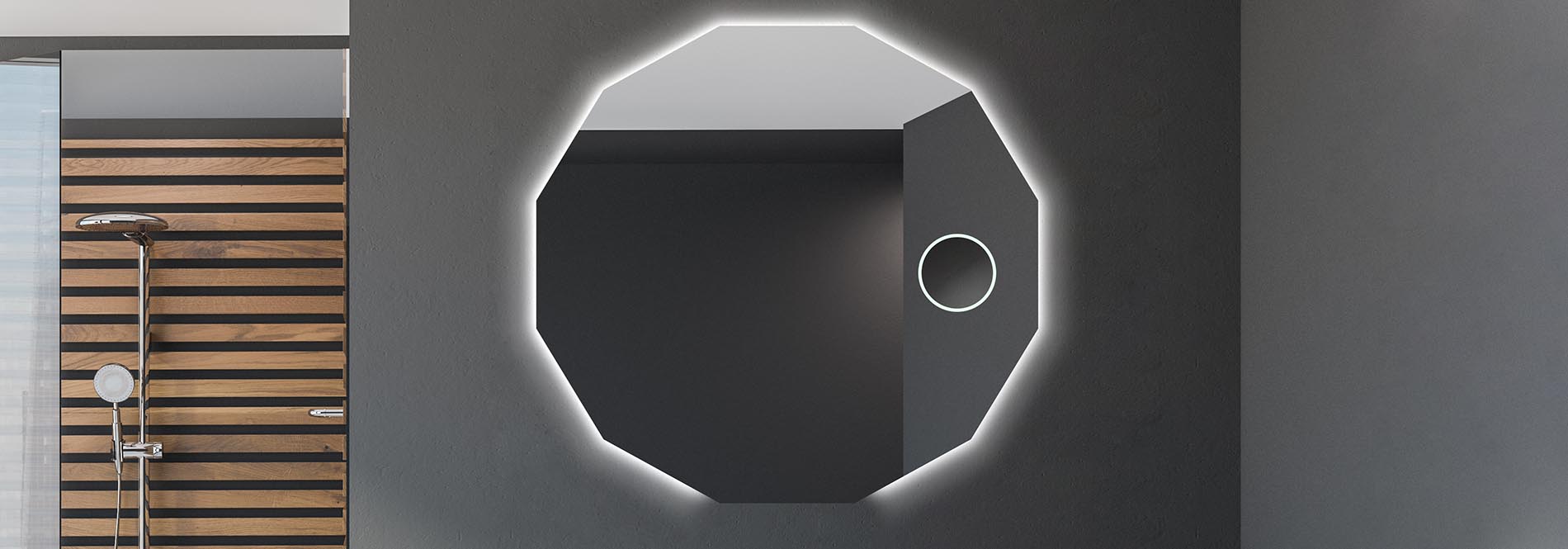 The magnification of the mirror