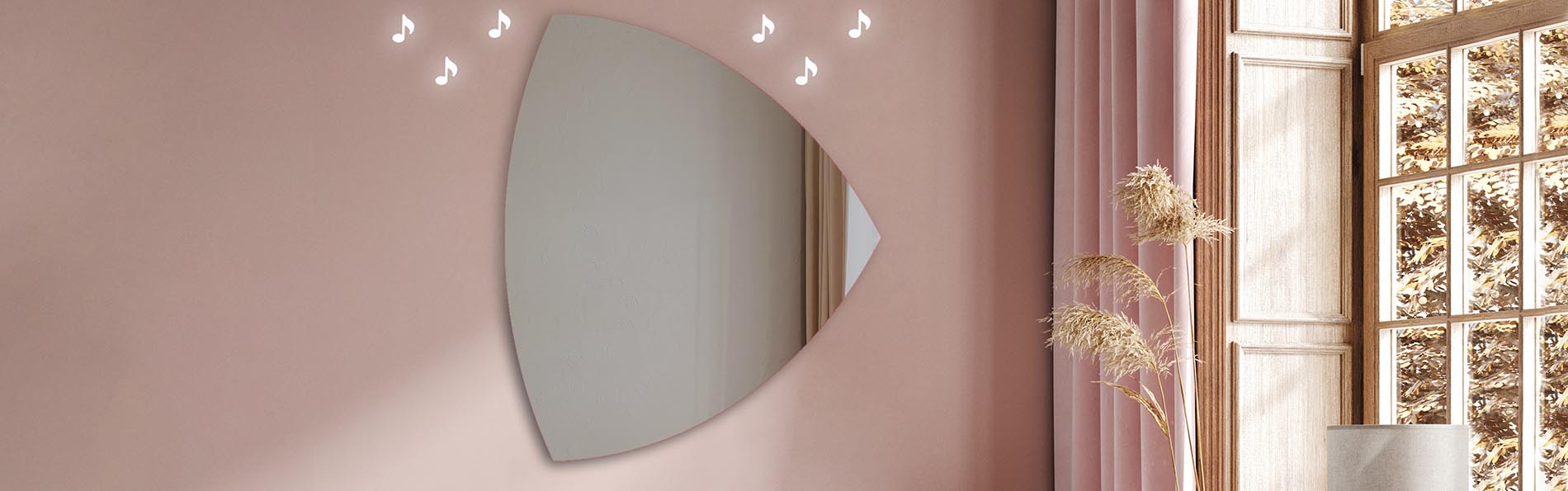 Ambient LED mirror with artistic outline – bathroom mirror | ARTFORMA