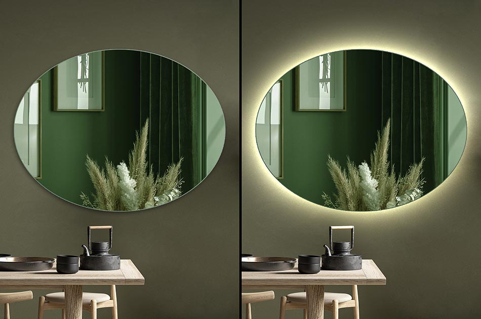 Control the backlighting with the option to adjust the light colour from 2700K to 6500K. Changing the lighting colour will allow you to adapt the look of your mirror to any situation, mood and time of day.