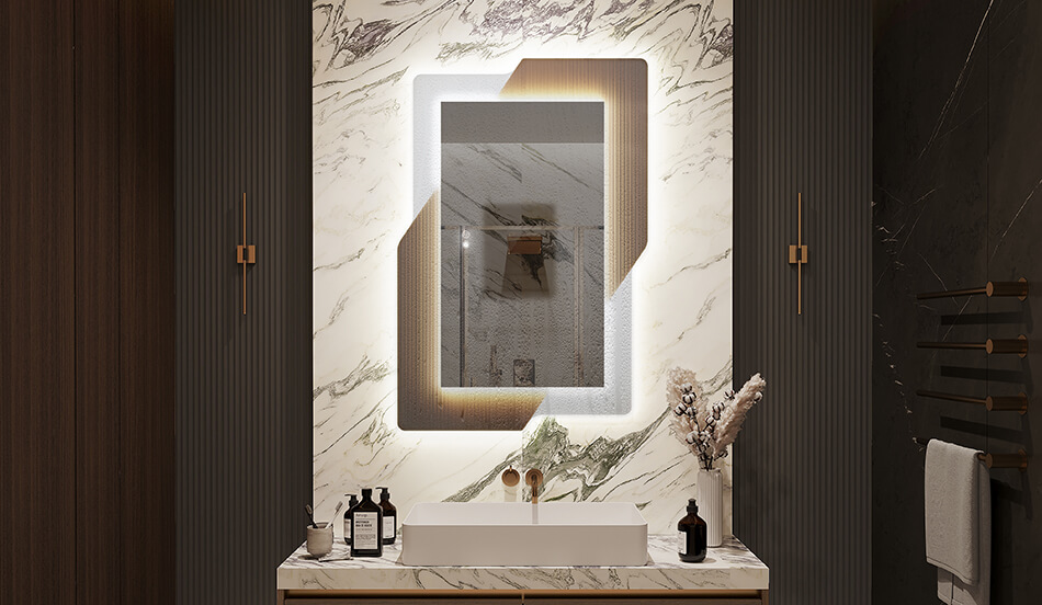 Bathroom mirrors tend to fog excessively, especially in small bathrooms. To get rid of steam quickly and effectively, simply turn on the heating mat. The heating mat prevents the mirror from steaming. The area of operation of the device depends on the configuration of the mirror (size and selected accessories such as a station / cosmetic mirror). The minimum size of evaporation is 7,9