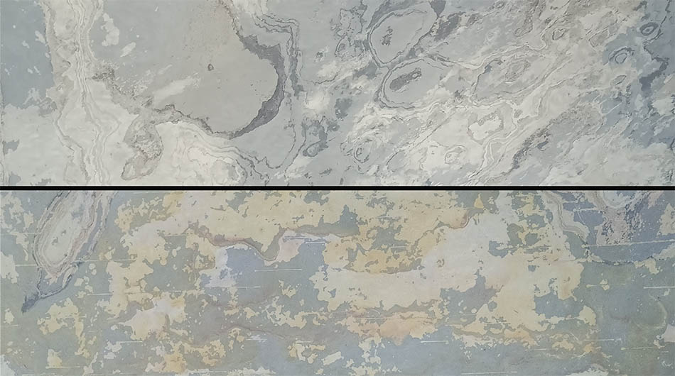 Our stone-framed mirrors are not mass-produced items. Each frame is a different piece of rock – unique in pattern, color, and texture. Natural irregularities are part of their charm and add to the value of the product. This is not a flaw – it is a guarantee that your piece is one of a kind.