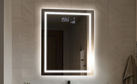 Vertical classic mirrors with lighting
