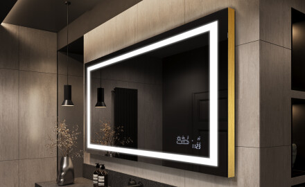 Rectangular mirrors with a decorative cover