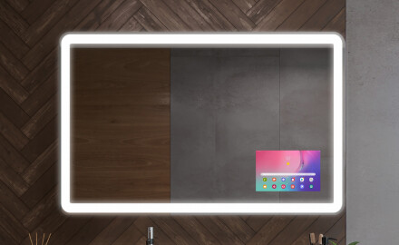 Rounded mirrors with a decorative cover