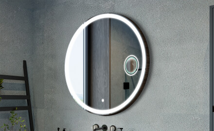 Round mirrors with a decorative cover