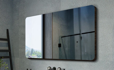 Rounded mirrors without lighting