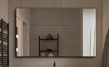 Mirrors with a decorative cover without lighting