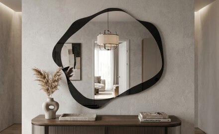 Mirror with decorative Lacobel glass