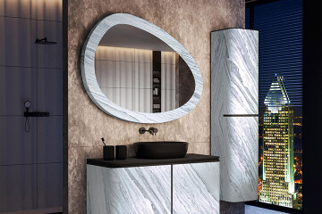 Mirrors in a stone frame