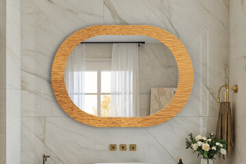 Mirrors with a metal veneer