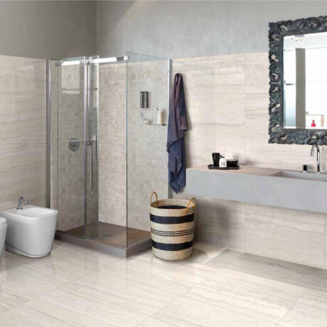 60x120 cm White Matte Floor Tile A4H1057 Memento Travertino Bianco Mat #7