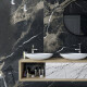 Glazed Floor Tile 60x120 with Gold Veins, Matte, Rectified, A4H110 Pierre Black #6