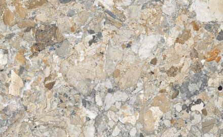 120x120 Floor Porcelain Tile, Beige-Gray Marble, Glossy Finish, A4H1113 Calda Ambrozia