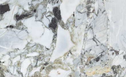 Large-format porcelain tile, 120x280, white marble with gold veins, matte finish, A4H1116 Bellezza Bianca