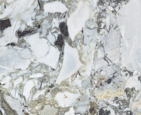 Large-format porcelain tile, 120x280, white marble with gold veins, glossy finish, A4H1117 Bellezza Bianca