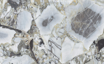 120x120 Floor Tile, White Marble with Gold Veins, Glossy Finish, A4H1120 Bellezza Bianca