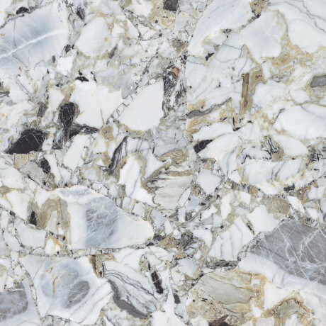 120x120 Floor Tile, White Marble with Gold Veins, Glossy Finish, A4H1120 Bellezza Bianca #5