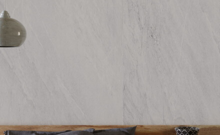 Glazed porcelain floor tile, 120x280 cm, light gray stone, matte finish, A4H1125 Agathos White