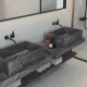 Glazed porcelain floor tile, 120x280 cm, anthracite stone, matte finish, A4H1137 Agathos Anthracite #2