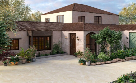 Glazed Porcelain Tile for Floors, 60x120 cm, Matte, Rectified, A4H150, Materia Cream