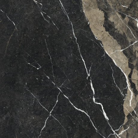 Large-format 120x280 cm black glossy porcelain tile with gold veins, rectified, A4H195 Pierre Black #9