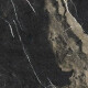 Pierre Black Glazed Porcelain Floor Tile, 120x120 cm, glossy black with gold veins, rectified, A4H197 #8