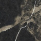 Pierre Black Glazed Porcelain Floor Tile, 120x120 cm, glossy black with gold veins, rectified, A4H197 #13