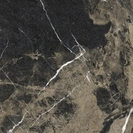 Pierre Black Glazed Porcelain Floor Tile, 120x120 cm, glossy black with gold veins, rectified, A4H197 #14