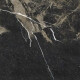 Pierre Black Glazed Porcelain Floor Tile, 120x120 cm, glossy black with gold veins, rectified, A4H197 #18
