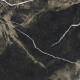 Pierre Black Glazed Porcelain Floor Tile, 120x120 cm, glossy black with gold veins, rectified, A4H197 #19