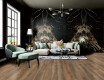 Large-format porcelain tile for flooring, 120x280 cm, Bookmatch, black gloss with gold veins, rectified, A4H203 Pierre Black