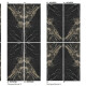 Large-format porcelain tile for flooring, 120x280 cm, Bookmatch, black gloss with gold veins, rectified, A4H203 Pierre Black #3