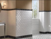 10x20 White Glossy Beveled Ceramic Wall Tile, A4H22 Blanco Brillo
