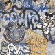 Glazed porcelain floor tile, 120x280 cm, matte gray, rectified, A4H248 City Graffiti Grey #1