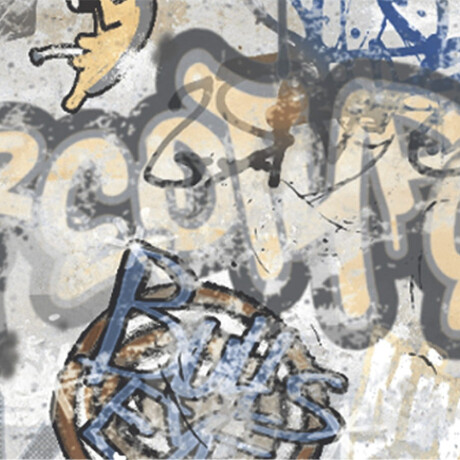 Glazed porcelain floor tile, 120x280 cm, matte gray, rectified, A4H248 City Graffiti Grey #7