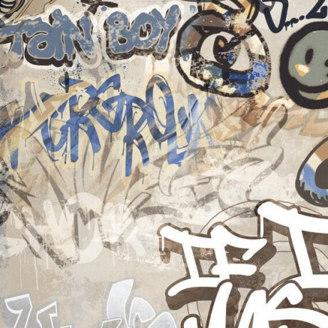 Large-format glazed porcelain floor tiles, 120x280 cm, matte beige, rectified, A4H255 City Graffiti Beige #5