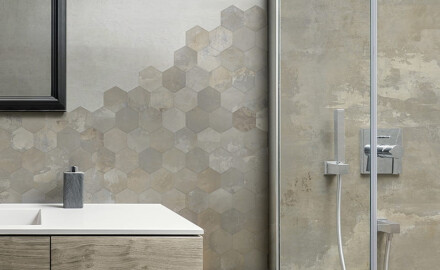 Glazed porcelain floor tile, 120x120 cm, matte beige, rectified, A4H258 City Beige