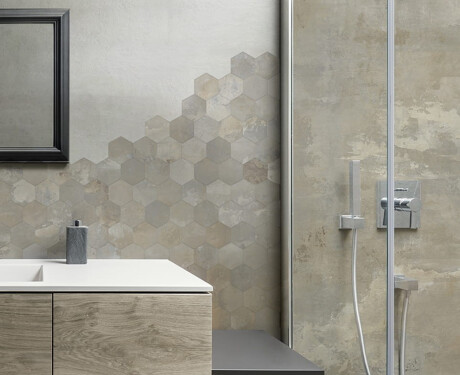 Glazed porcelain floor tile, 120x120 cm, matte beige, rectified, A4H258 City Beige