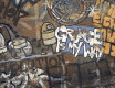 Large-format glazed porcelain floor tiles, 120x280 cm, matte, rectified, A4H262 City Graffiti Multicolor