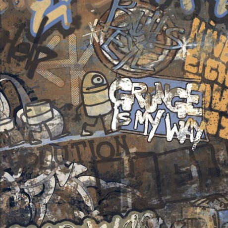 Large-format glazed porcelain floor tiles, 120x280 cm, matte, rectified, A4H262 City Graffiti Multicolor #1
