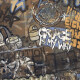 Large-format glazed porcelain floor tiles, 120x280 cm, matte, rectified, A4H262 City Graffiti Multicolor #1