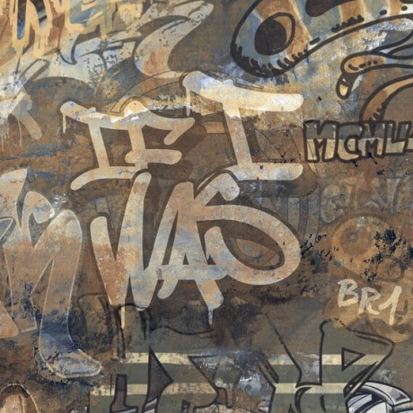 Large-format glazed porcelain floor tiles, 120x280 cm, matte, rectified, A4H262 City Graffiti Multicolor #2